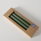 Hectarul - Set 4 lumanari verzi din parafina 25 cm Classic Boltze